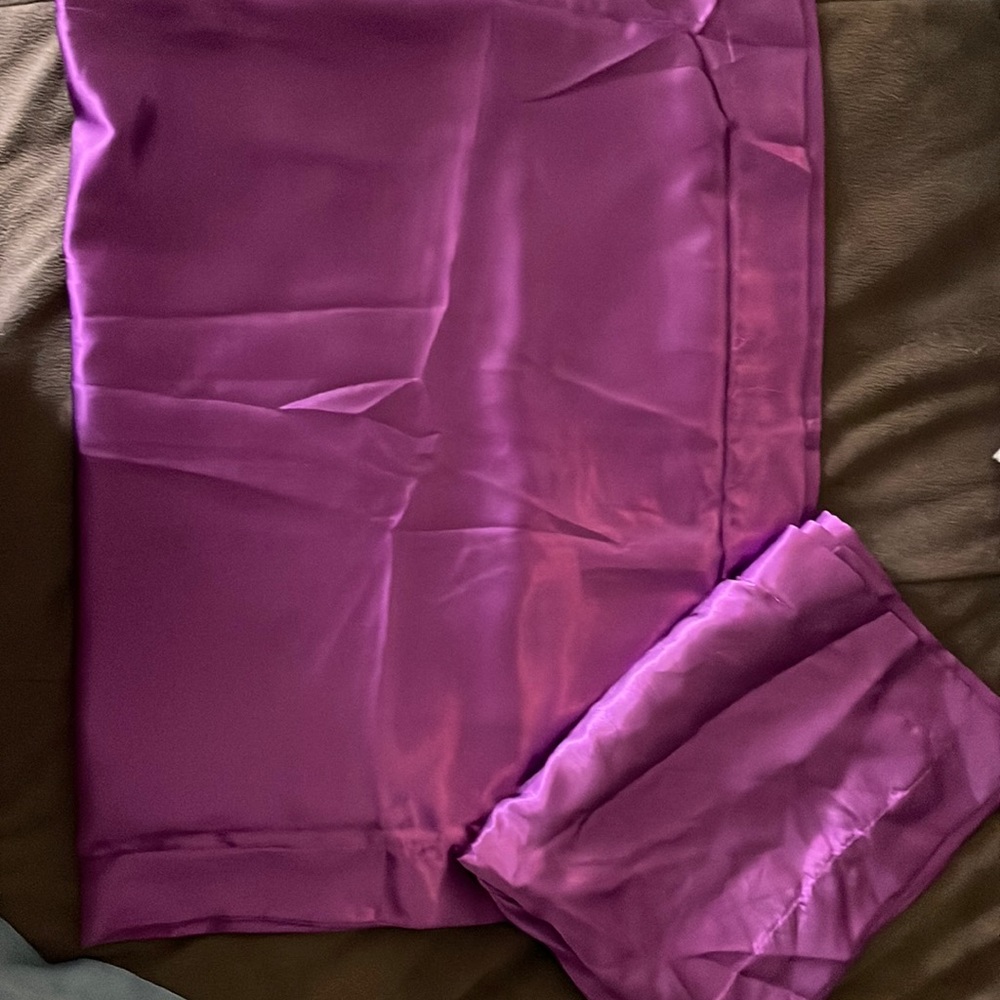 x2 Purple silk pillow cases- Brand new